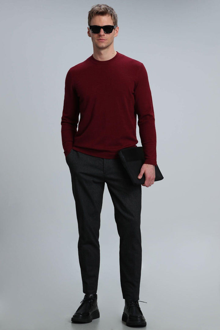 Burgundy Blend Men's Sweater - Texmart