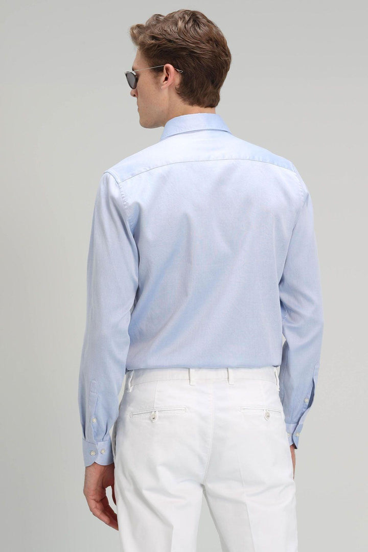 Classic Blue Comfort Slim Fit Men's Shirt - Texmart
