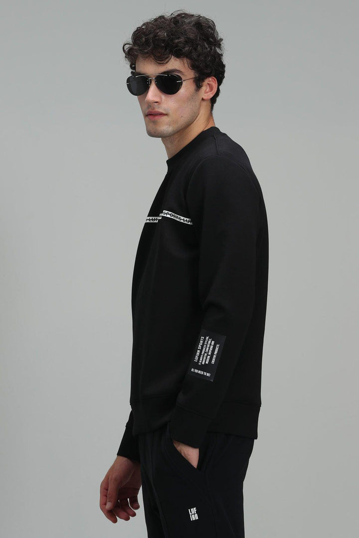 Classic Comfort Men's Black Sweatshirt: The Ultimate Wardrobe Essential for Style and Ease - Texmart