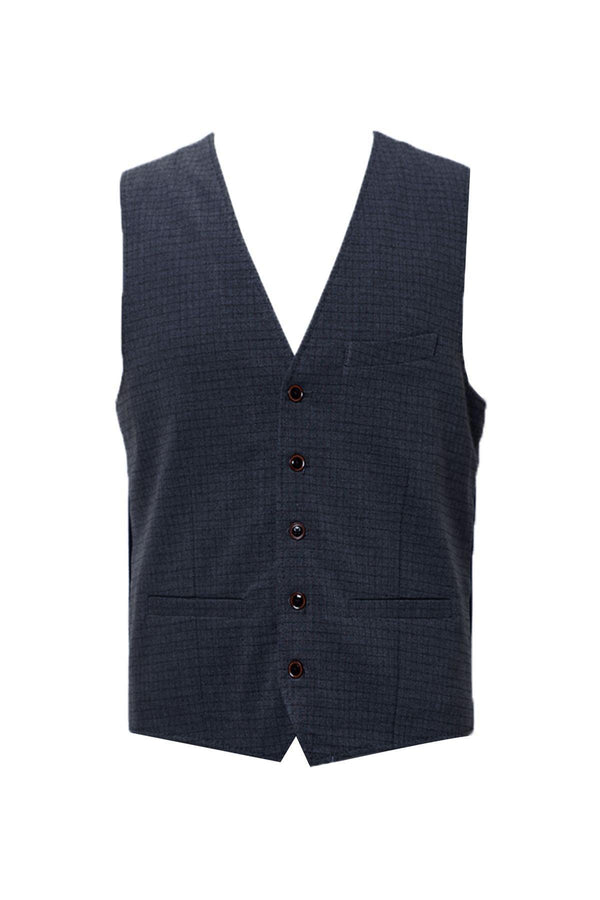 Classic Navy Blue Cotton Men's Vest: Timeless Sophistication for Every Occasion - Texmart