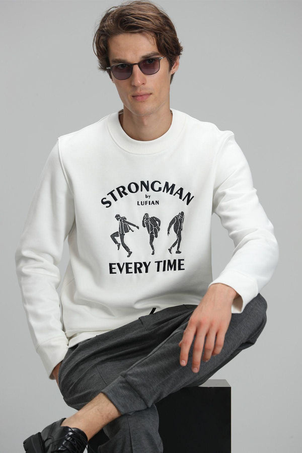 Cozy Cloud Men's Off-White Knit Sweatshirt: The Perfect Blend of Comfort and Style - Texmart