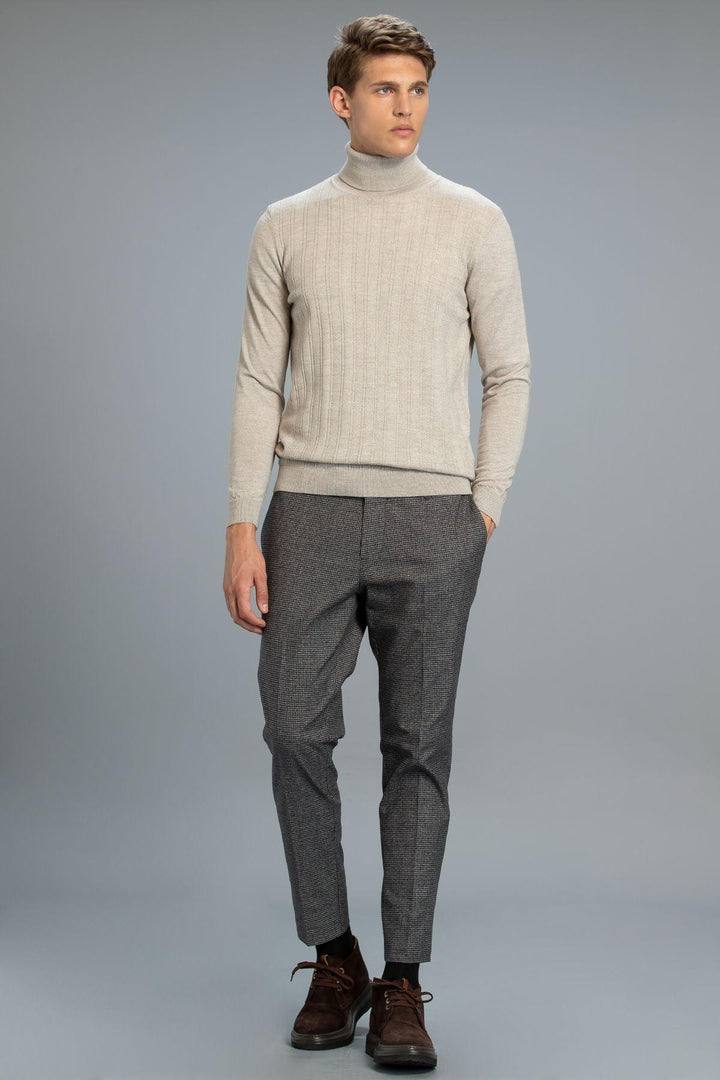 CozyBlend Men's Wool-Blend Beige Sweater: The Perfect Blend of Comfort and Style - Texmart