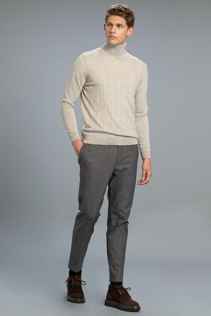 CozyBlend Men's Wool-Blend Beige Sweater: The Perfect Blend of Comfort and Style - Texmart