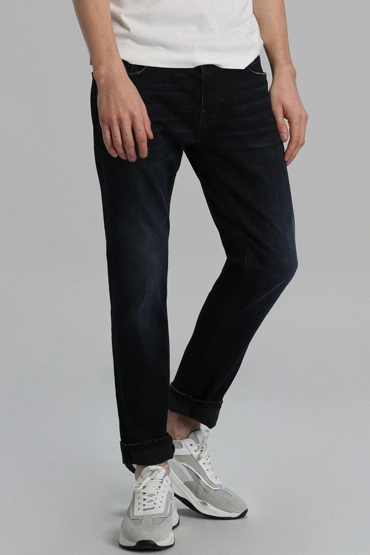 Dark Blue Slim Fit Denim Trousers for Men: The Ultimate Style Essential - Texmart