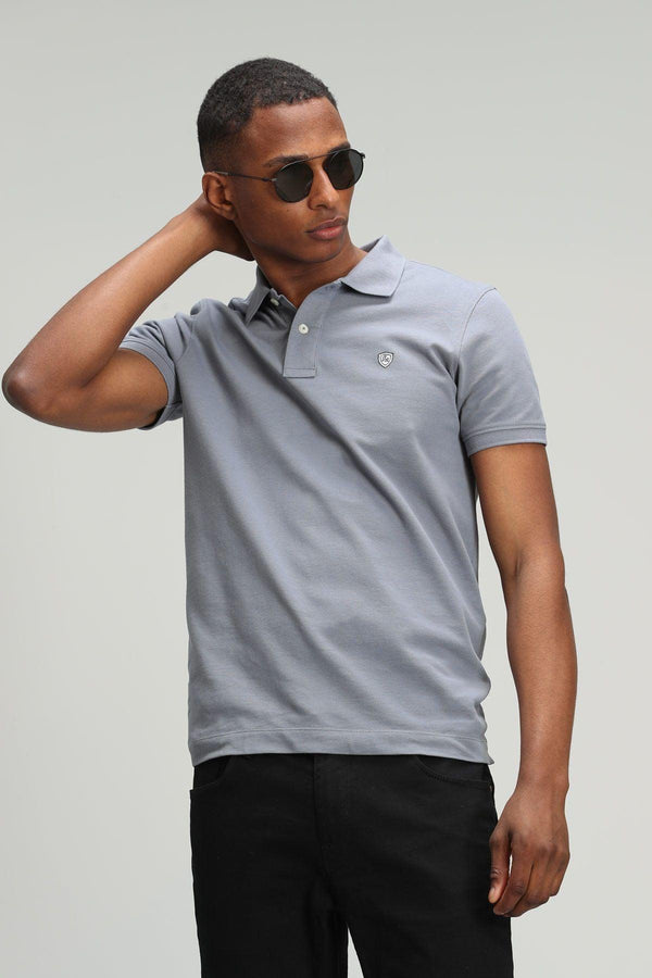 Dark Gray Cotton Polo Neck Men's T-Shirt by Laon Sports: Effortlessly Cool Style and Comfort - Texmart