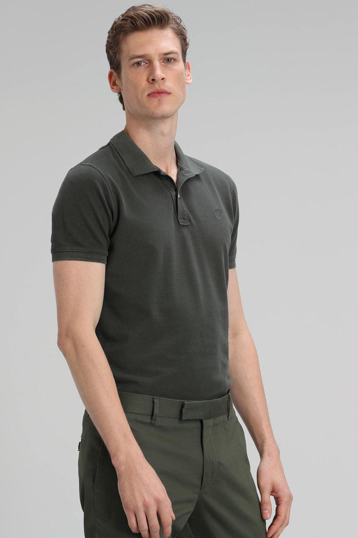 Dark Green Classic Cotton Polo Shirt for Men - The Vernon Sports Polo - Texmart