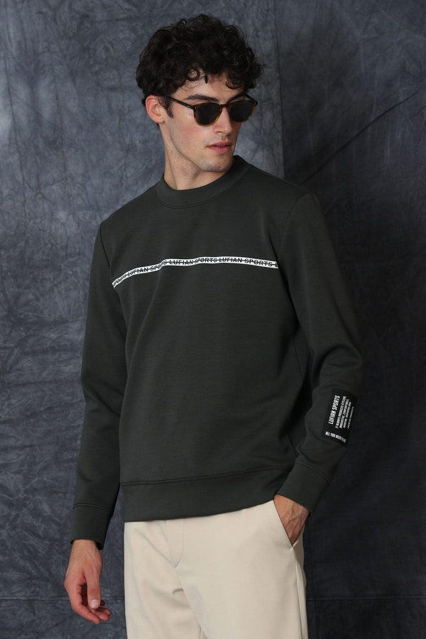 Dark Green ComfortFit Men's Sweatshirt: Elevate Your Style with Effortless Comfort - Texmart