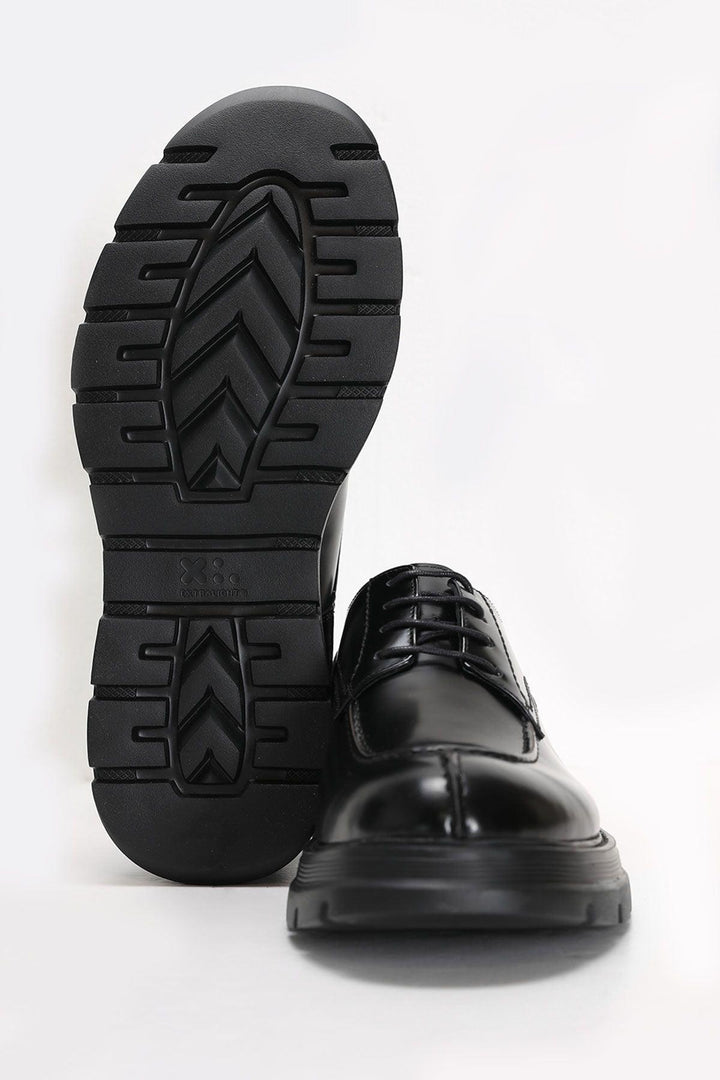 Dennis Men's Leather Shoes Black - Texmart