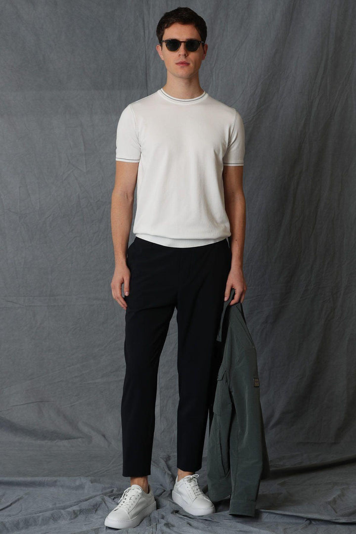 Elegant Ecru Bliss Men's Sweater: Lightweight Comfort and Timeless Sophistication - Texmart