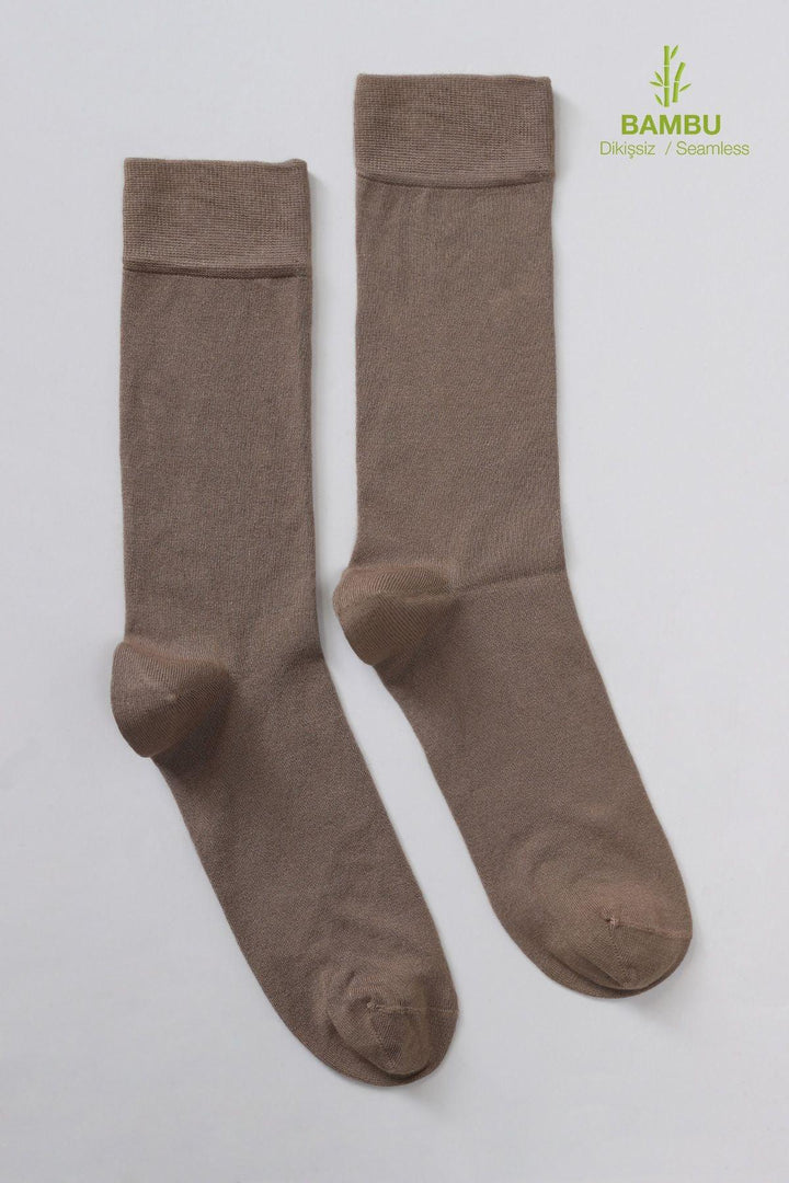 Elevate your Style with the LuxeComfort Men's Beige Socks - Texmart