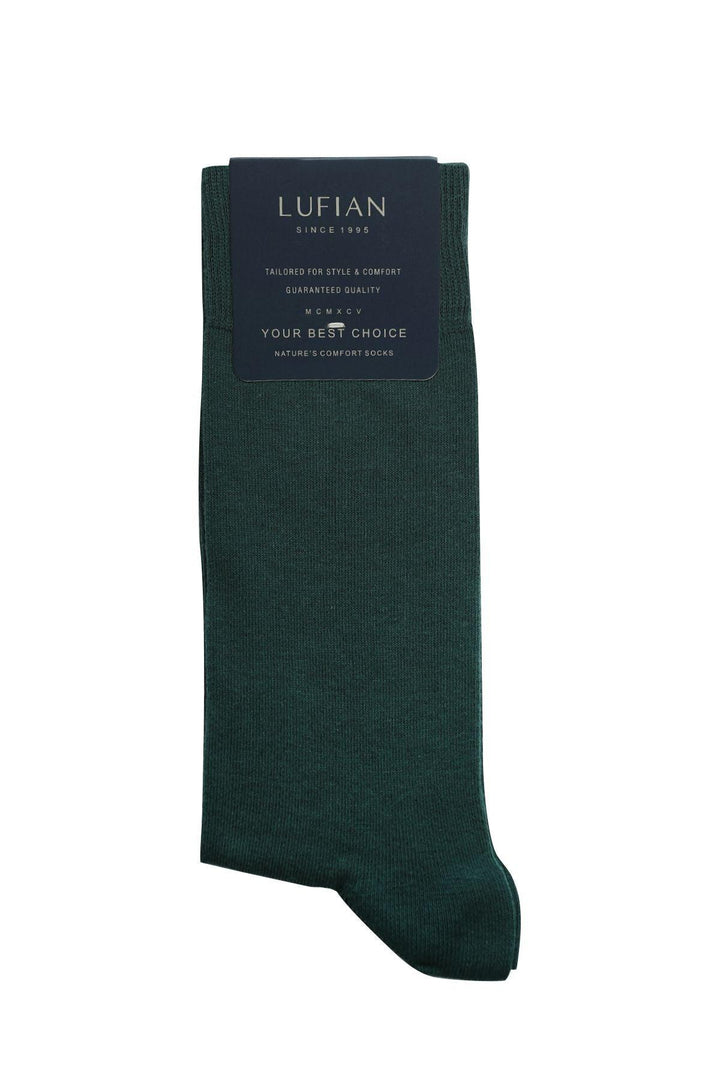 Elevate your Style with Verdant Comfort: Men's Green Cotton Socks - Texmart