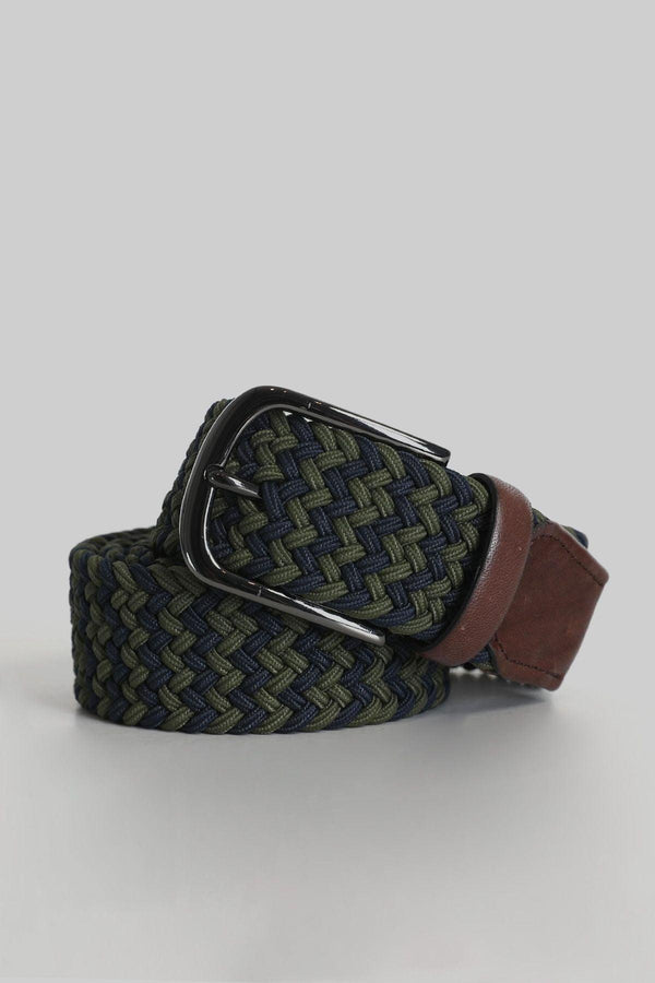 Emerald Elegance: Men's Vibrant Green Knitted Belt for a Stylish Statement - Texmart
