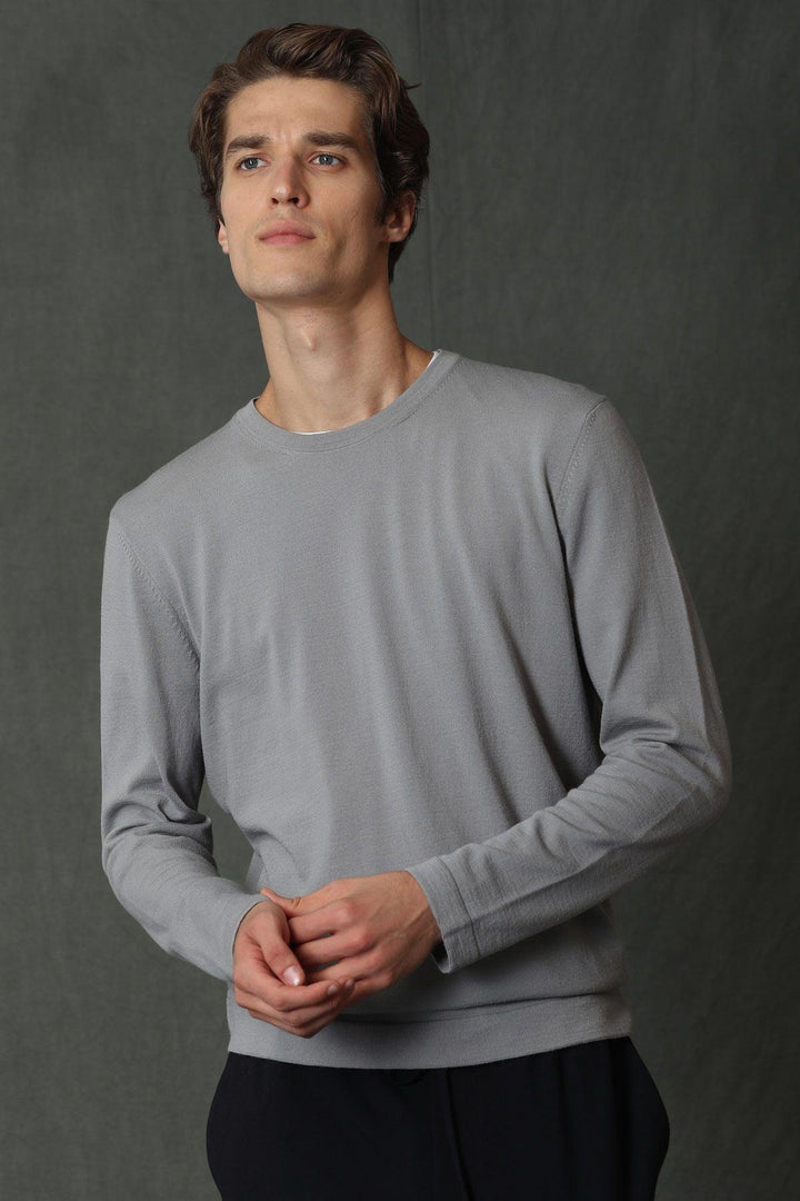 Gray Galaxy Men's Knit Sweater: The Perfect Blend of Style and Warmth - Texmart