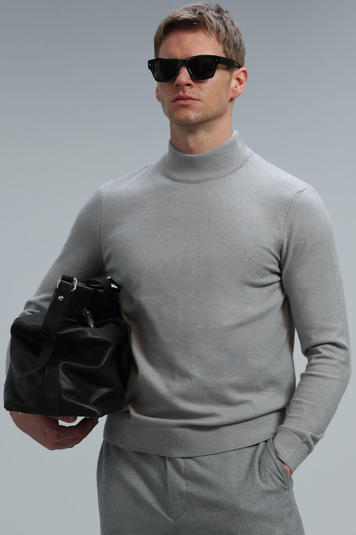 Gray Knit Fisherman Sweater - Texmart