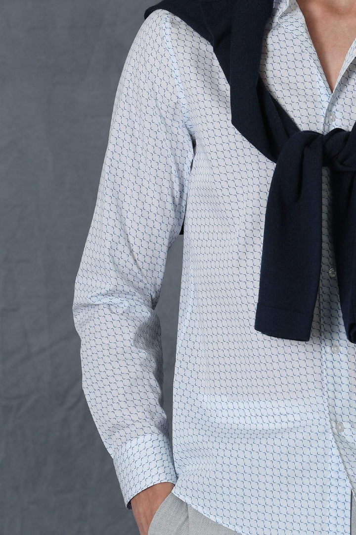 Light Blue Comfort Slim Fit Men's Smart Shirt - Texmart
