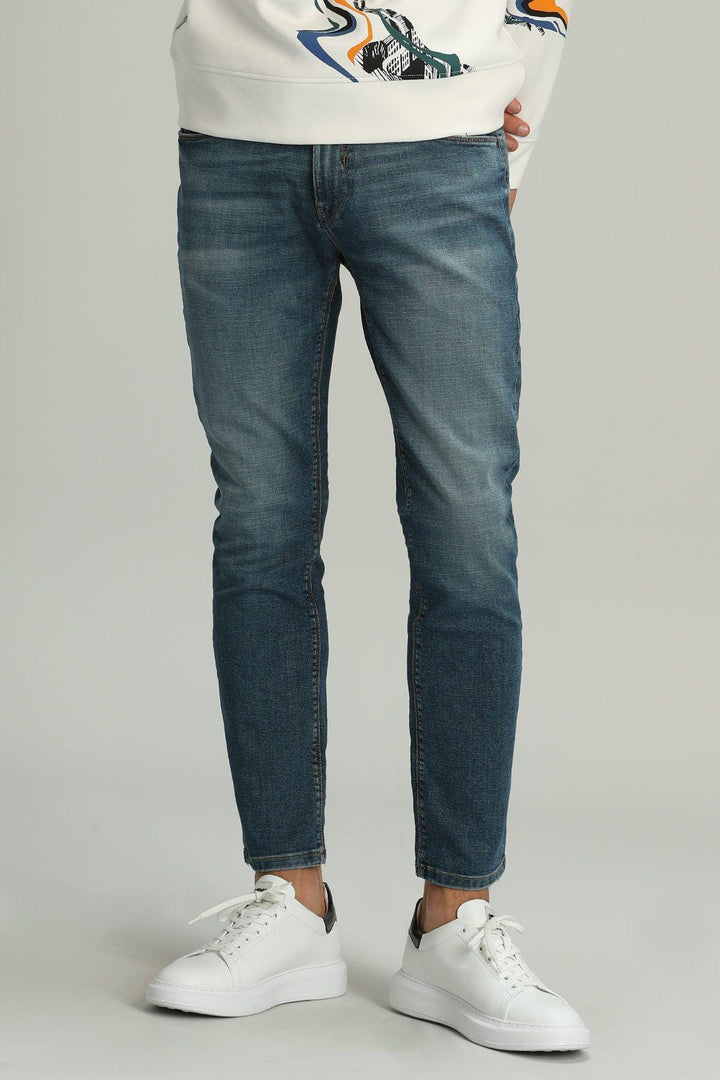 Light Blue Slim Fit Denim Trousers for Men - The Ultimate Style Upgrade - Texmart