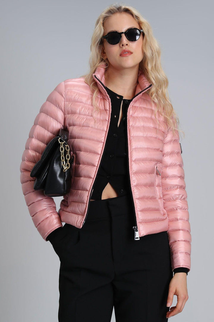 Mary Goose Feather Women's Coat Light Pink - Texmart