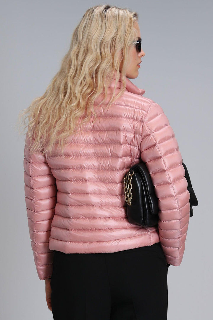 Mary Goose Feather Women's Coat Light Pink - Texmart