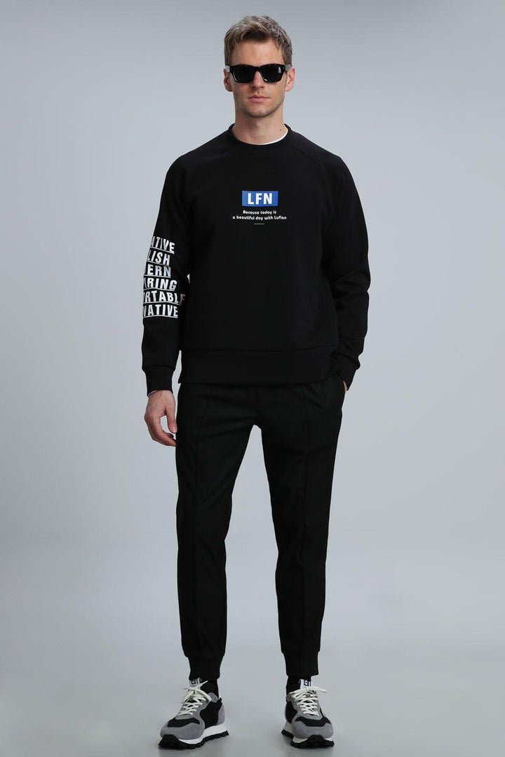 Midnight Black Essential Men's Sweatshirt: A Stylish and Versatile Wardrobe Upgrade - Texmart