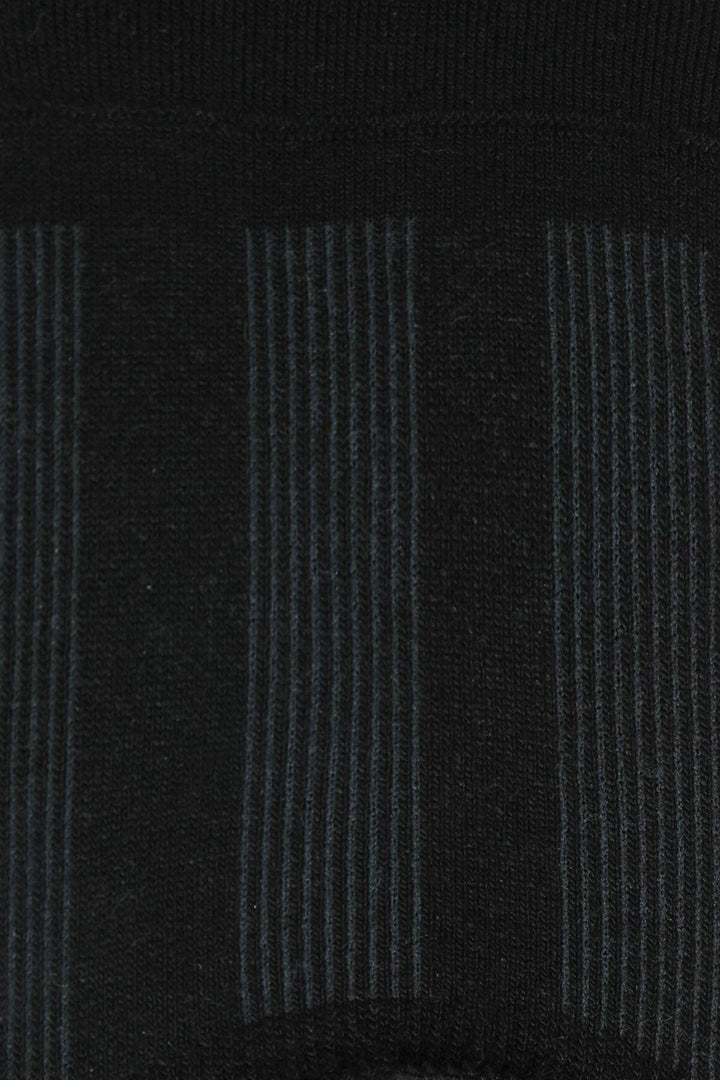 Midnight Elegance: Bossa Men's Black Cotton Blend Socks for the Modern Gentleman - Texmart