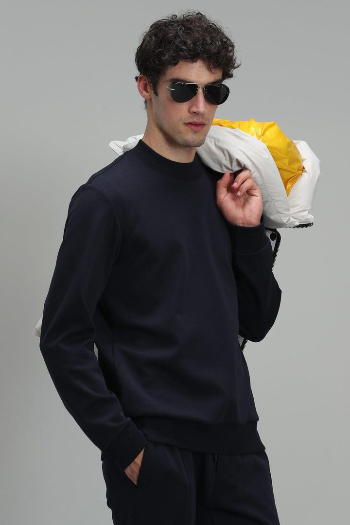 Nautical Navy Comfort Men's Knit Sweatshirt - Texmart
