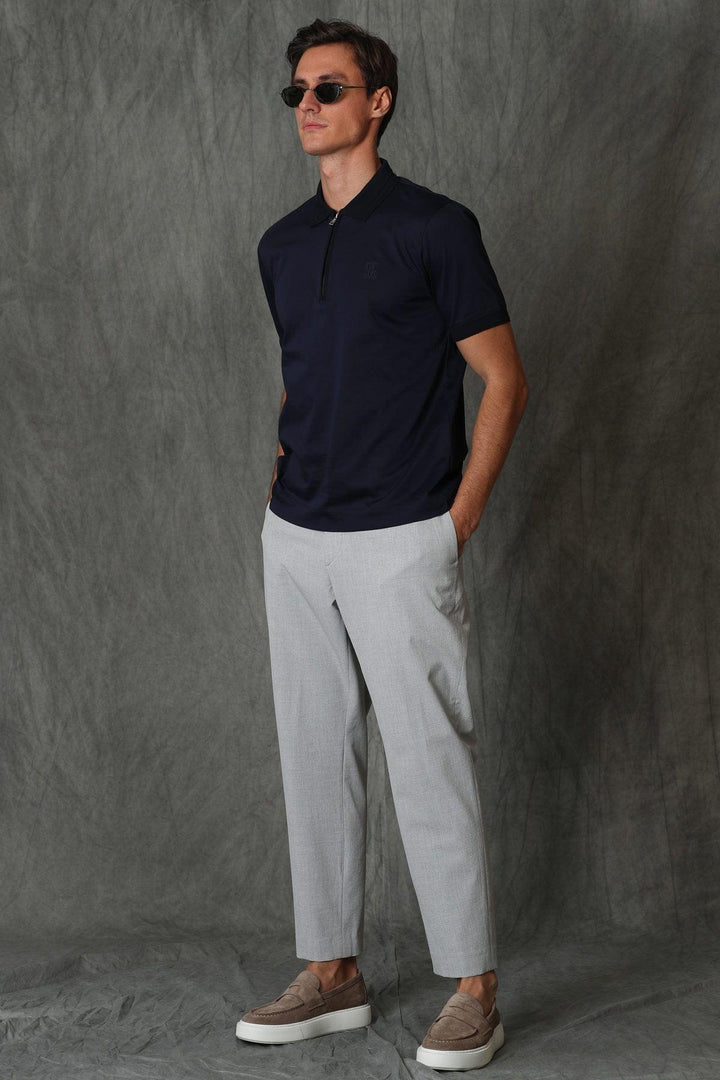 Navy Blue Classic Comfort Men's Polo Shirt: The Perfect Blend of Style and Comfort by Babel Smart - Texmart