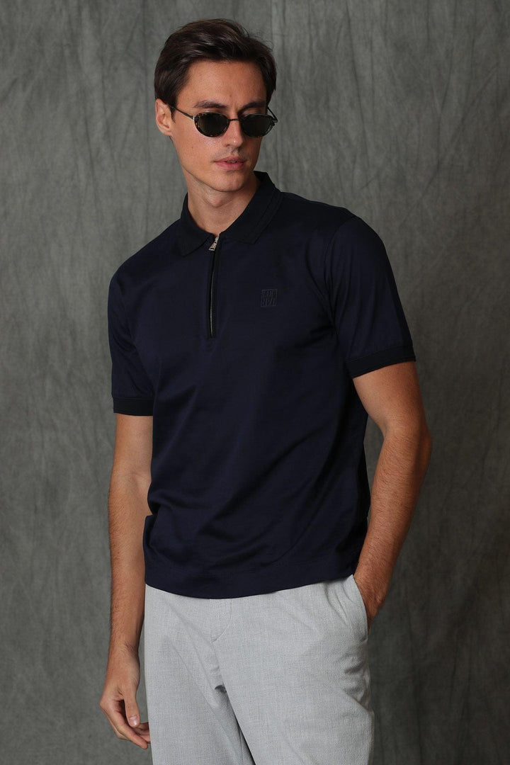 Navy Blue Classic Comfort Men's Polo Shirt: The Perfect Blend of Style and Comfort by Babel Smart - Texmart