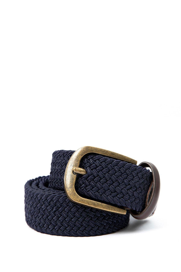 Navy Blue Elegance: Karman Men's Knitted Belt - Stylish, Sophisticated, and Versatile - Texmart
