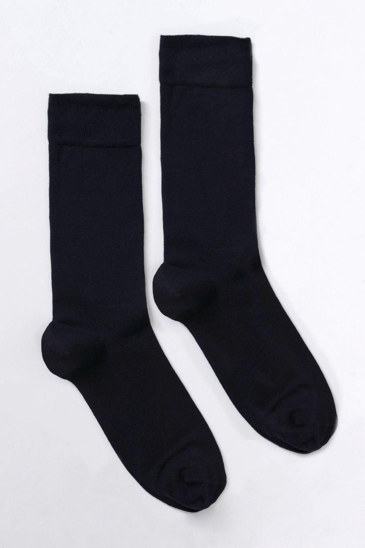 Navy Blue Elegance: Premium Blend Men's Socks for Unmatched Comfort and Style - Texmart