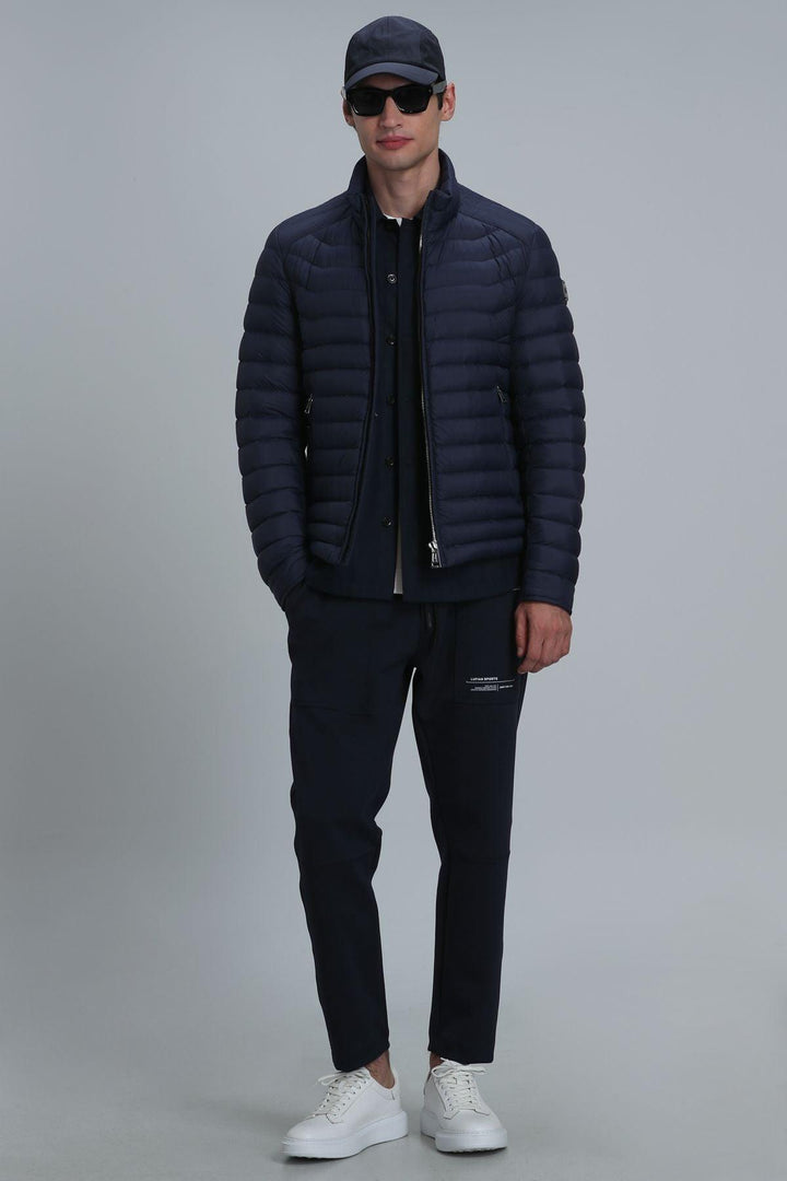 Navy Blue Elegance: The Ultimate Men's Goose Feather Coat for Timeless Style and Warmth - Texmart