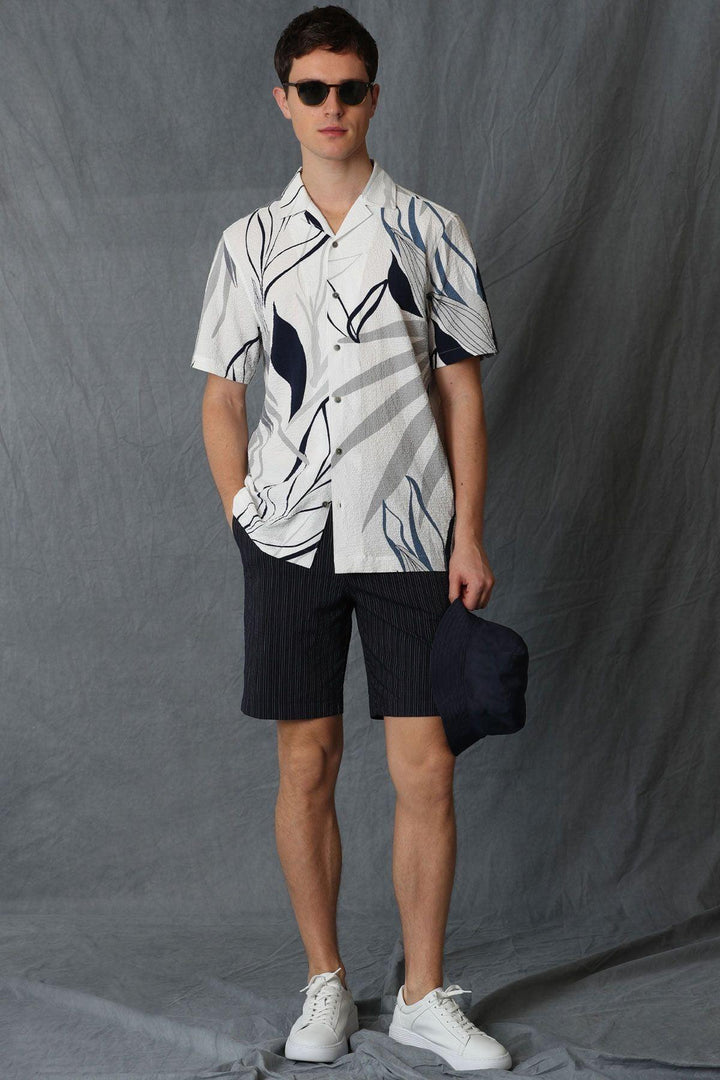 Navy Blue Slim Fit Chino Shorts for Men by Fral Sports: Stylish and Comfortable Casual Wear for Every Occasion - Texmart