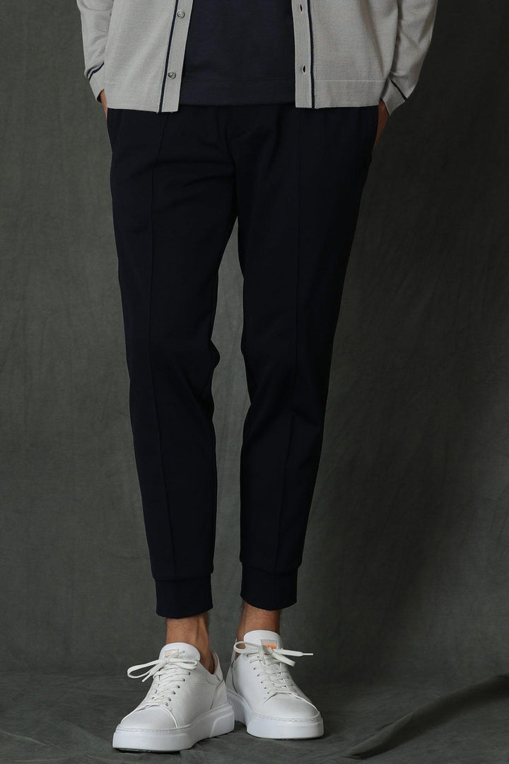 Navy Blue Slim Fit Chino Trousers by Pıata Sports: The Ultimate Style Upgrade for Men - Texmart