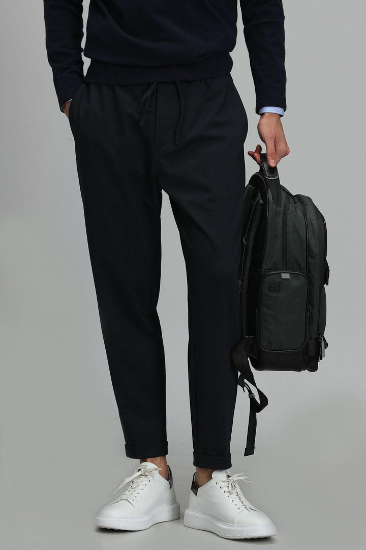 Navy Blue Tailored Fit Chino Trousers: The Epitome of Smart Style and Comfort for Men - Texmart