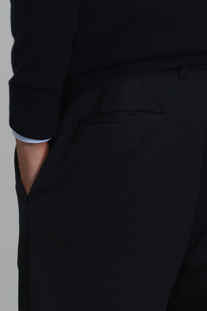Navy Blue Tailored Fit Chino Trousers: The Epitome of Smart Style and Comfort for Men - Texmart