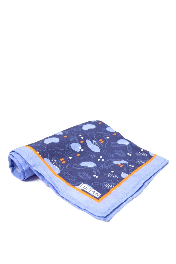 Navy Elegance: Jensen Men's Cotton Silk Blend Handkerchief - Texmart