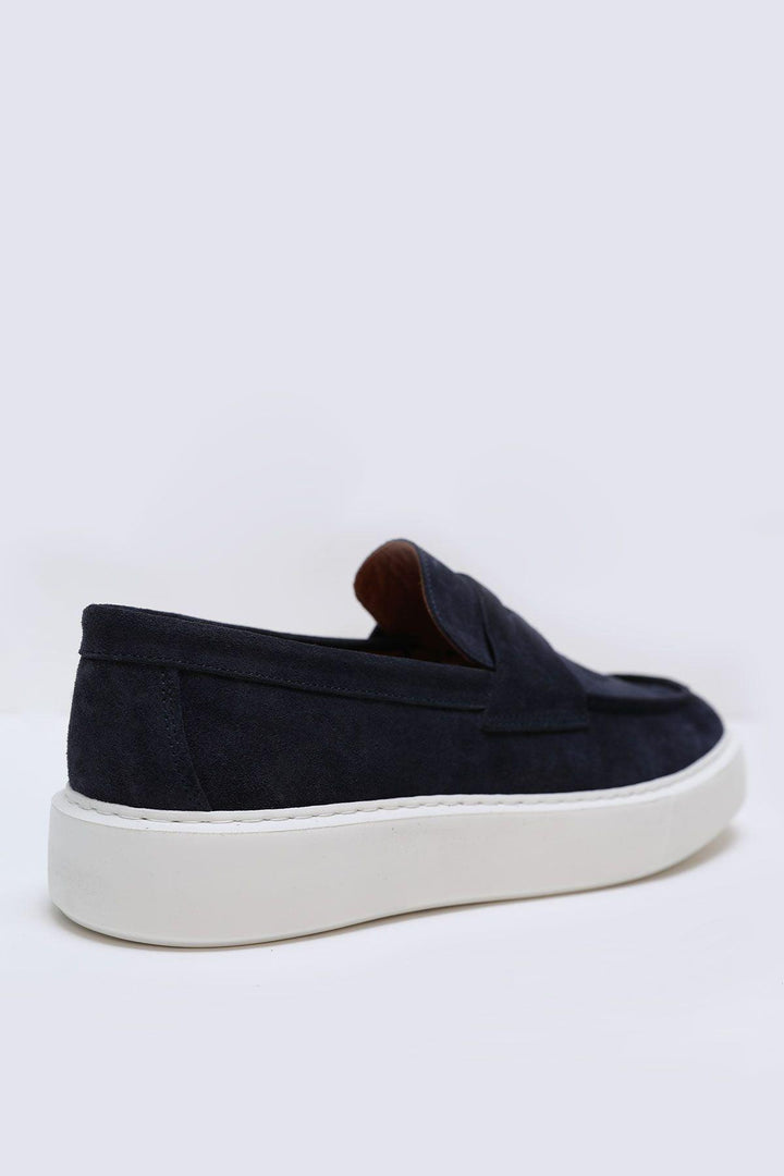 Navy Elegance Leather Sneakers: A Stylish Step into Versatility - Texmart
