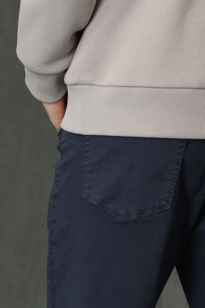 Navy Elegance: The Ultimate Slim Fit Five Pocket Trousers - Texmart