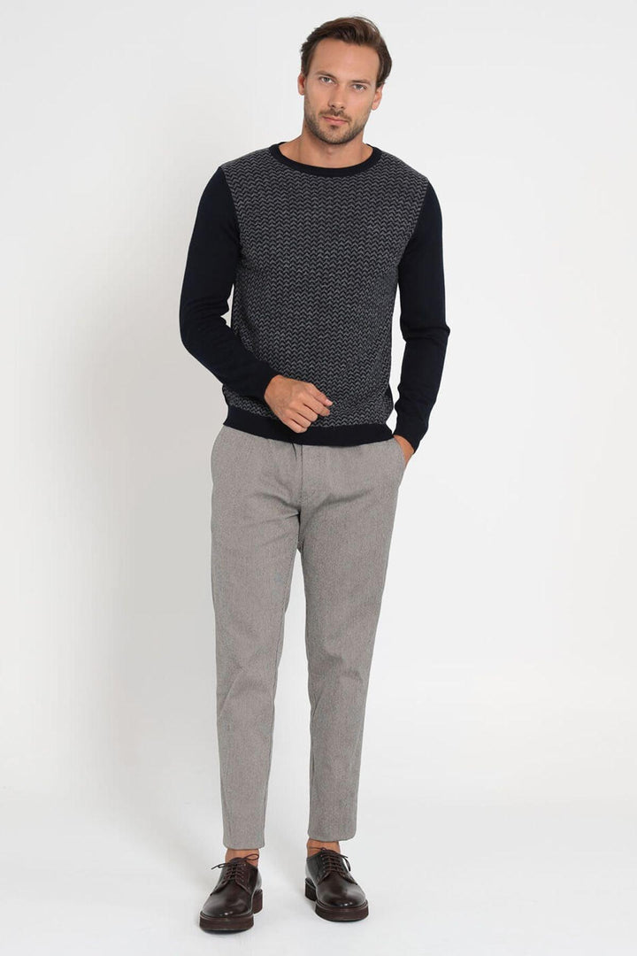 Navy Knit Sweater: Stylish Comfort - Texmart