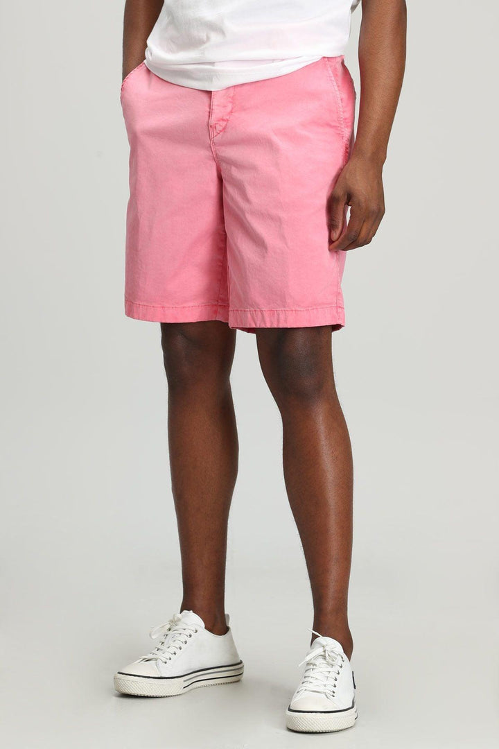 Pink Delight Slim Fit Chino Shorts: Elevate Your Style with Zegler Sports - Texmart