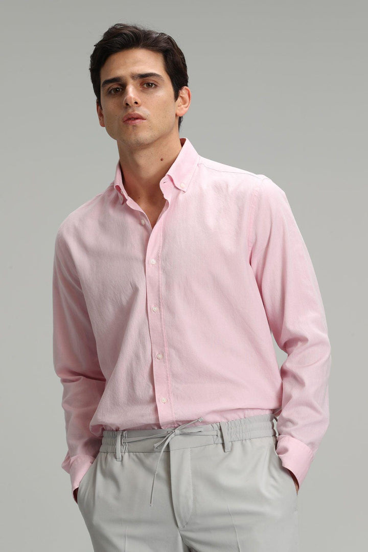 Pink Perfection: The Ultimate Men's Smart Casual Shirt for Style and Comfort - Texmart
