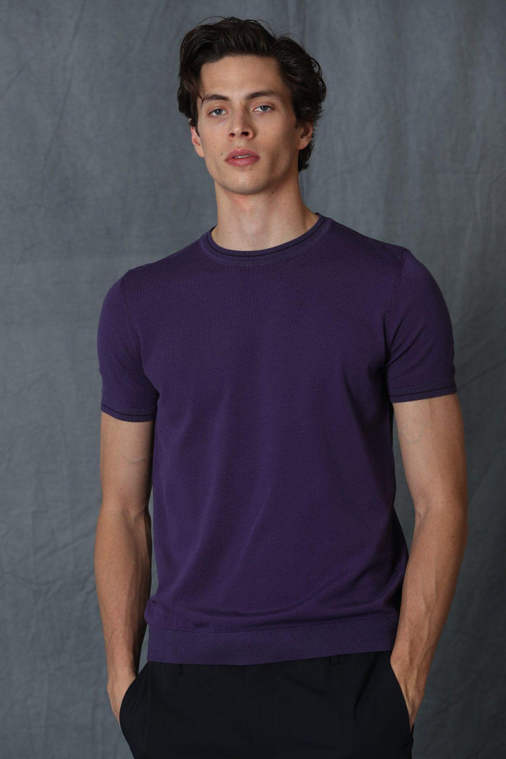 Plum Perfection: The Ultimate Lightweight Men's Sweater for Effortless Style and Comfort - Texmart
