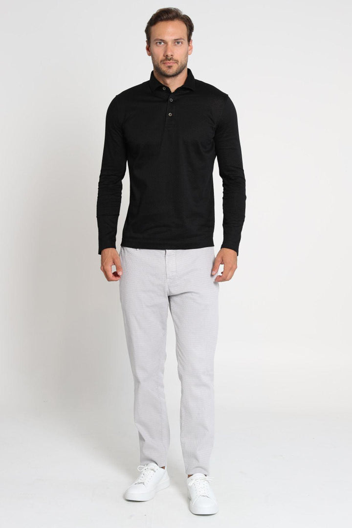 Refined Comfort: Modern Fit Gray Chino Trousers by Olaw Sports - Texmart