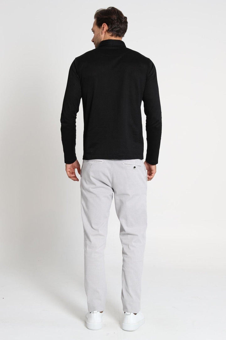 Refined Comfort: Modern Fit Gray Chino Trousers by Olaw Sports - Texmart