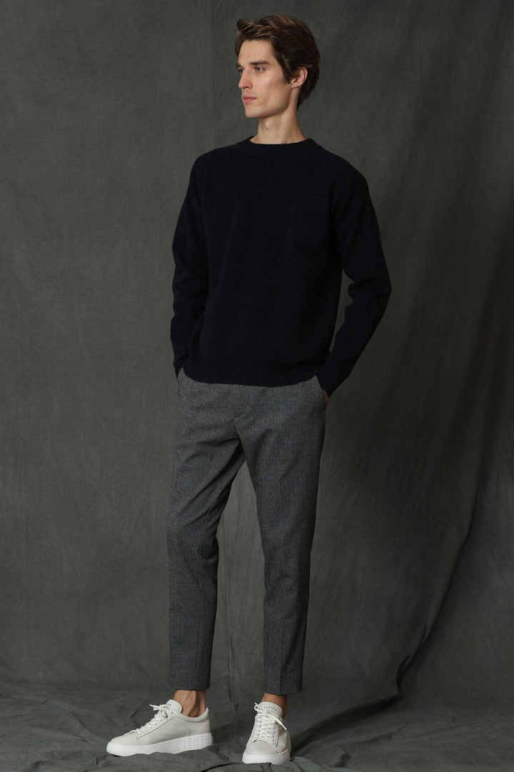 Refined Elegance: Anthracite Slim Fit Chino Trousers by Jak Sports - Texmart