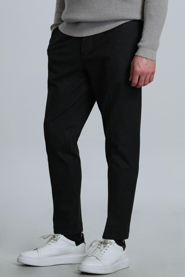 Refined Elegance: Modern Fit Anthracite Chino Trousers for Men by Frank Sports - Texmart