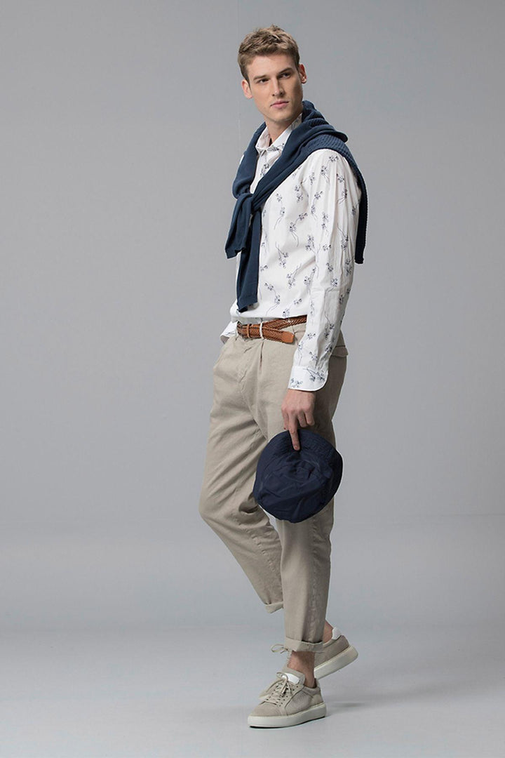 Refined Elegance: The Crisp White Slim-Fit Smart Shirt for Men by Dufor - Texmart