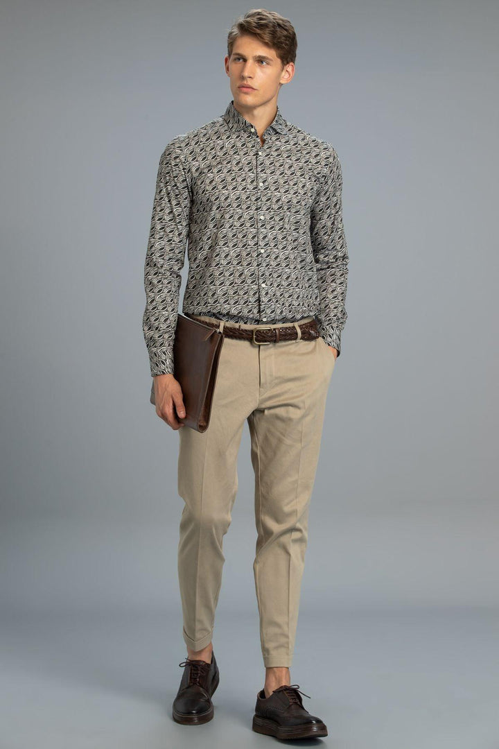 Refined Elegance: The Tailored Khaki Smart Shirt for Men - Texmart
