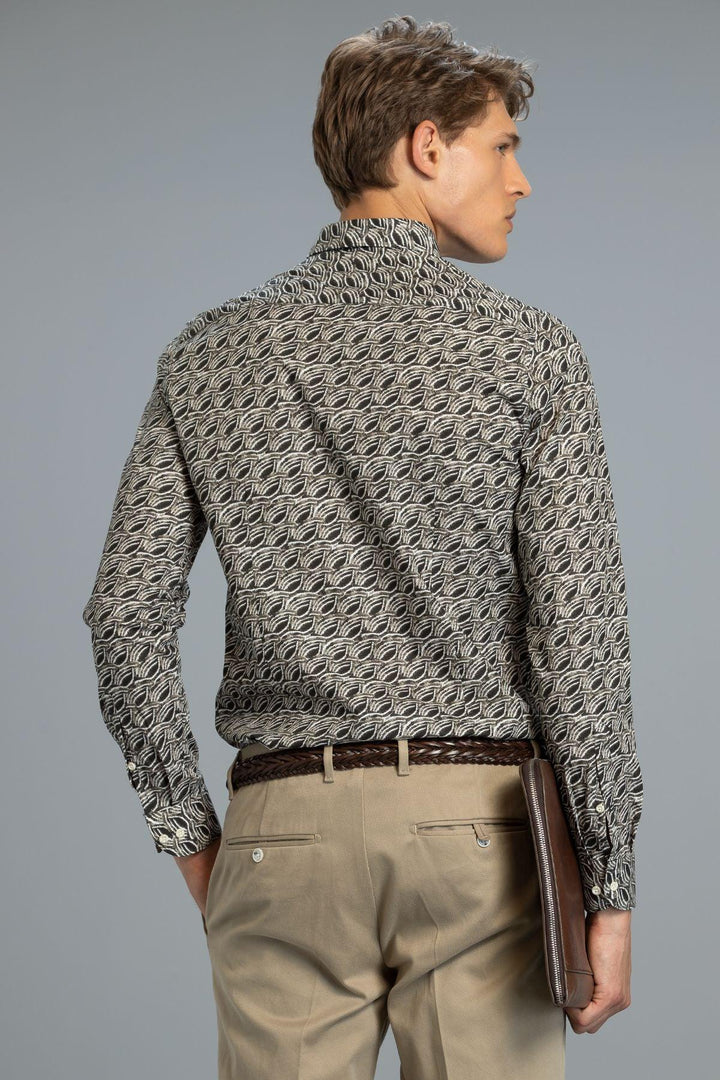 Refined Elegance: The Tailored Khaki Smart Shirt for Men - Texmart