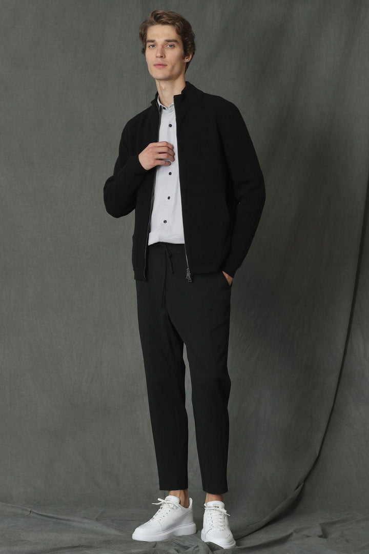 Refined Elegance: The Ultimate Tailored Fit Black Chino Pants by Alex Sports - Texmart