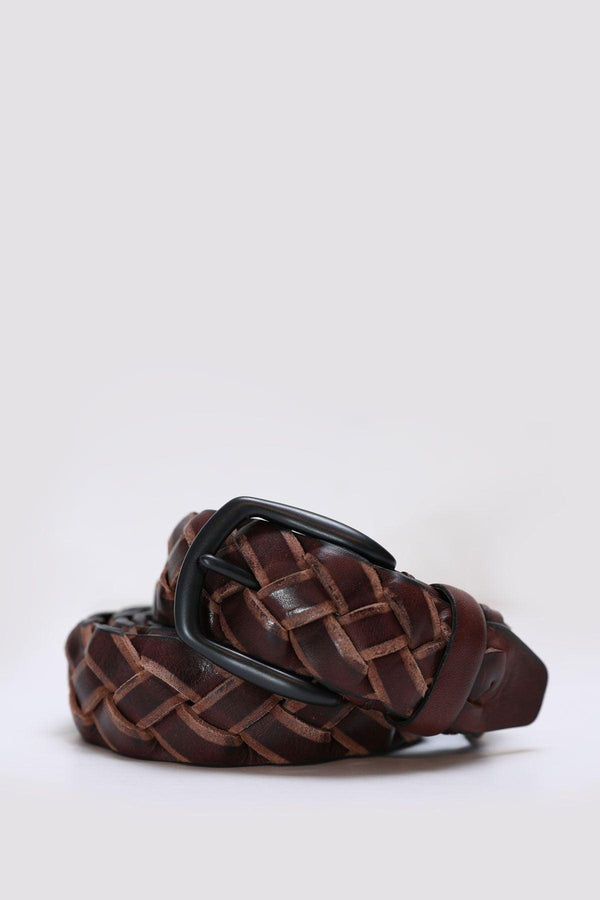 Rustic Elegance: Handcrafted Genuine Leather Belt for Men in Rich Brown - Texmart